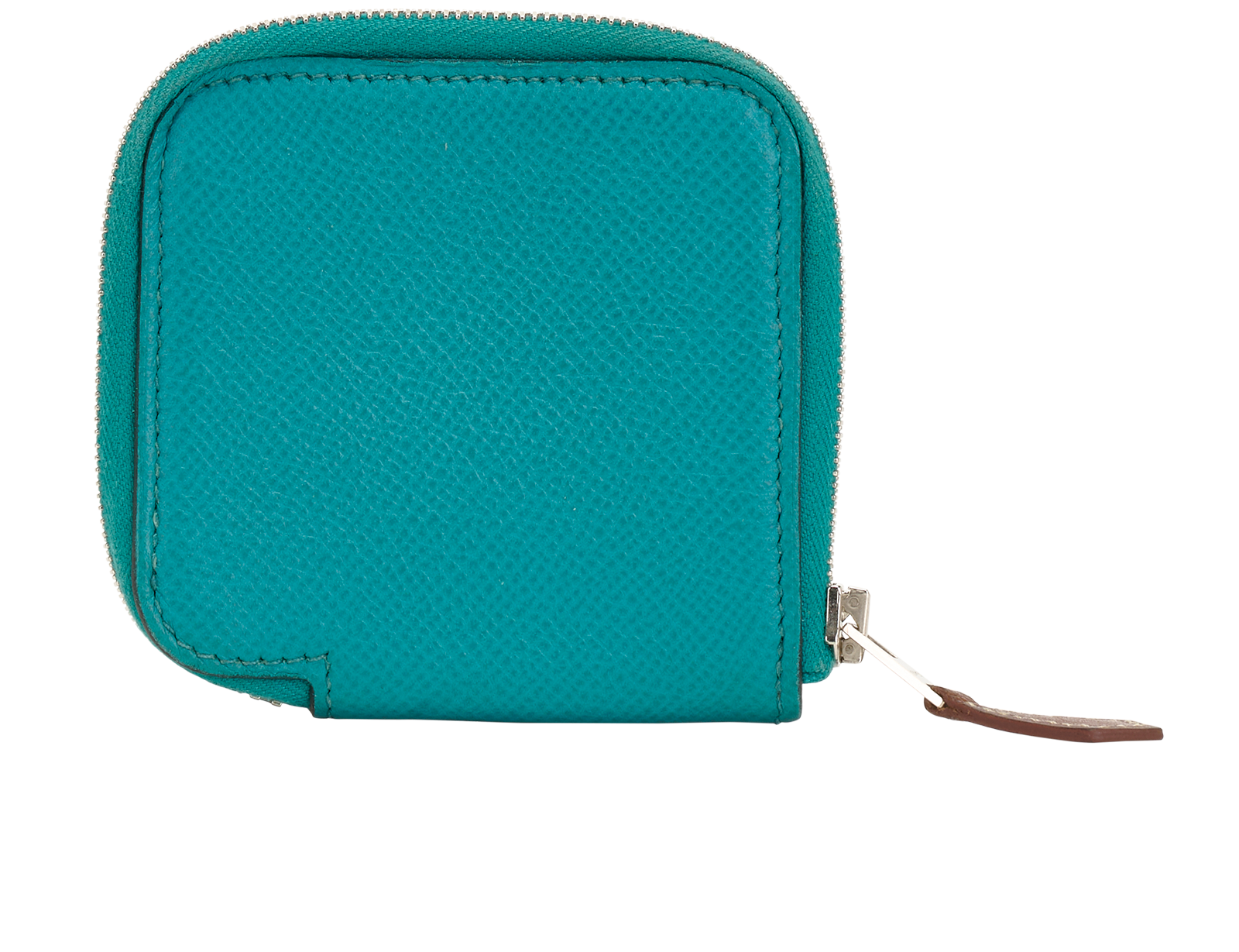 Hermes Silk'In Compact Wallet, &pound;295, Accessories, Green, Leather, Back view